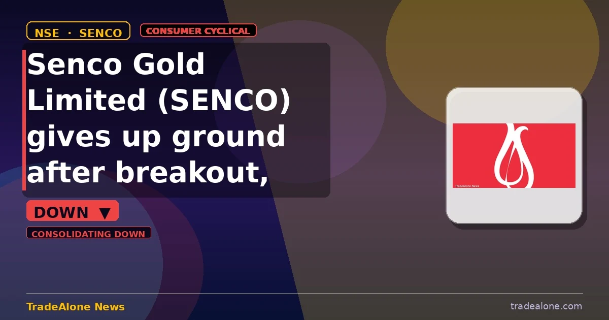 Senco Gold Limited NSE SENCO down 10% intraday