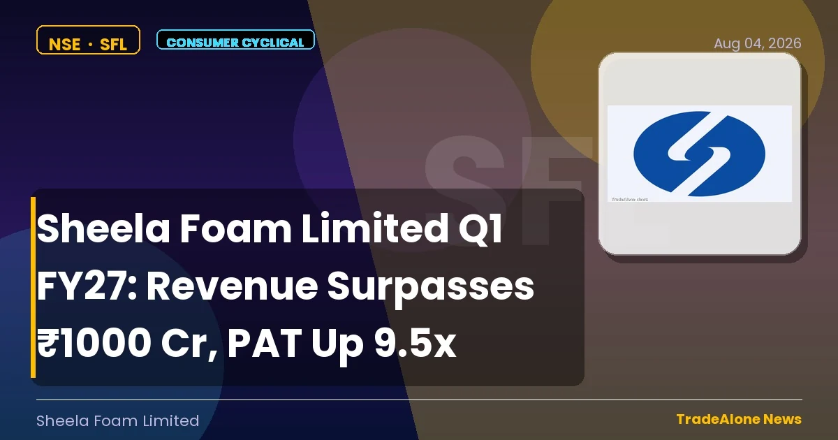 Sheela Foam Limited SFL Q1 FY27 Results