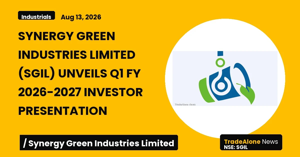 Synergy Green Industries Limited SGIL Q1 Fy26-27 Results