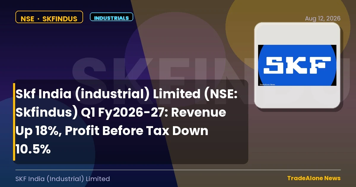 Skf India (industrial) Limited NSE Skfindus Q1 Fy2026-27 Results