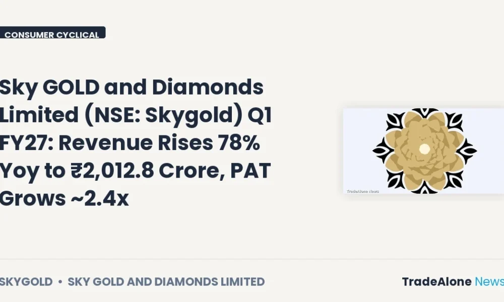 Sky GOLD and Diamonds Limited NSE Skygold Q1 FY27 Results