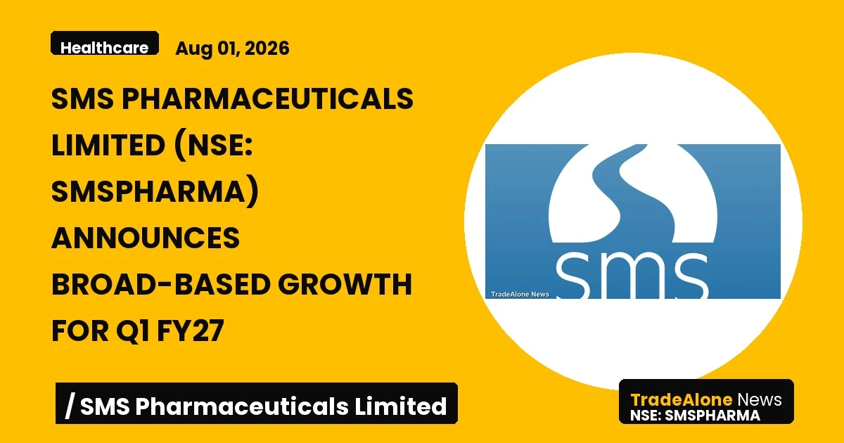 Sms Pharmaceuticals Limited Q1 FY27 Results