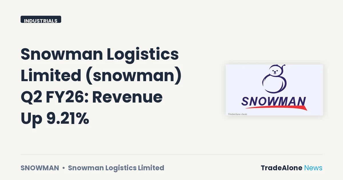 Snowman Logistics Limited Snowman Q2 FY26 Revenue