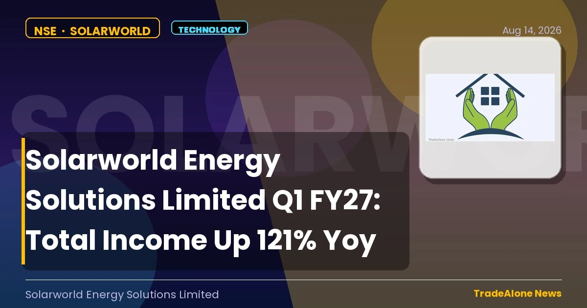 Solarworld Energy Solutions Limited Solarworld Q1 FY27 Results