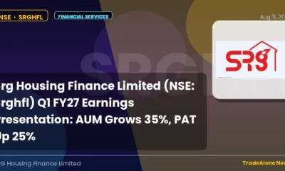 Srg Housing Finance Limited NSE Srghfl Q1 FY27 Earnings