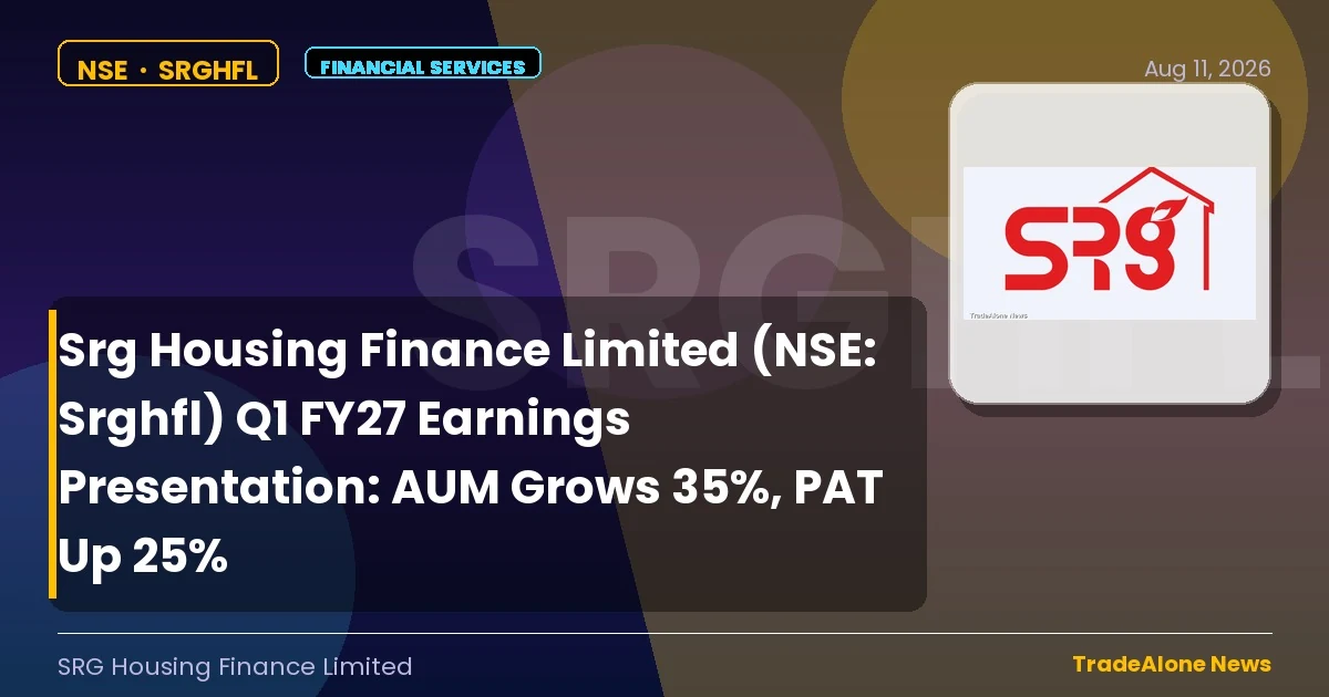 Srg Housing Finance Limited NSE Srghfl Q1 FY27 Earnings