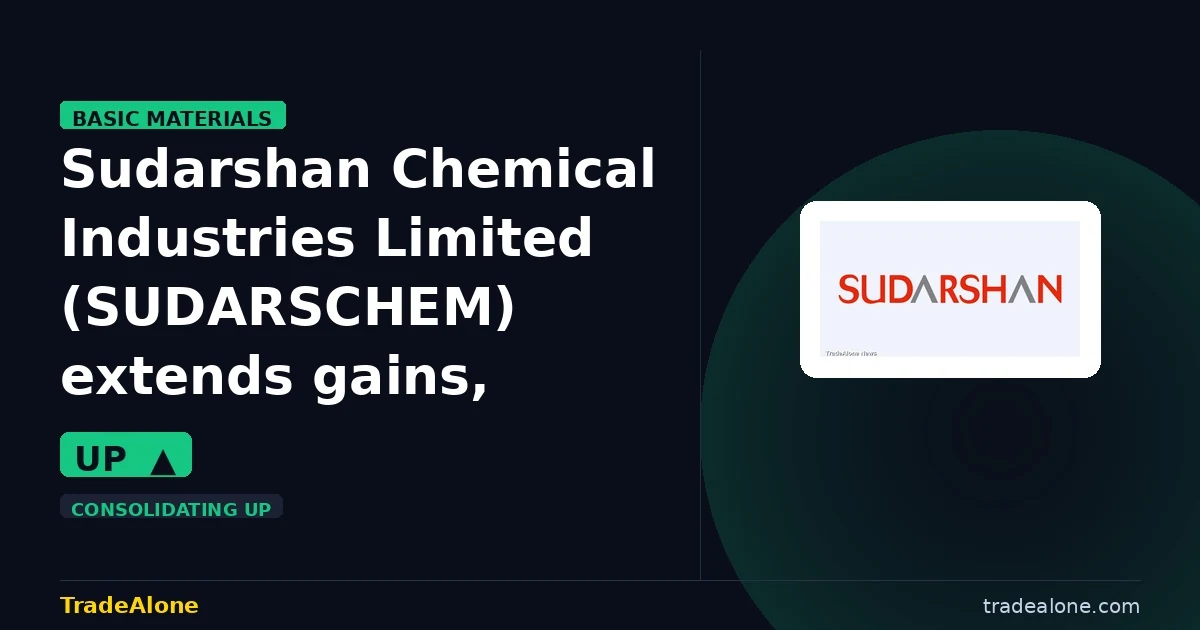 Sudarshan Chemical Industries Limited SUDARSCHEM extends gains