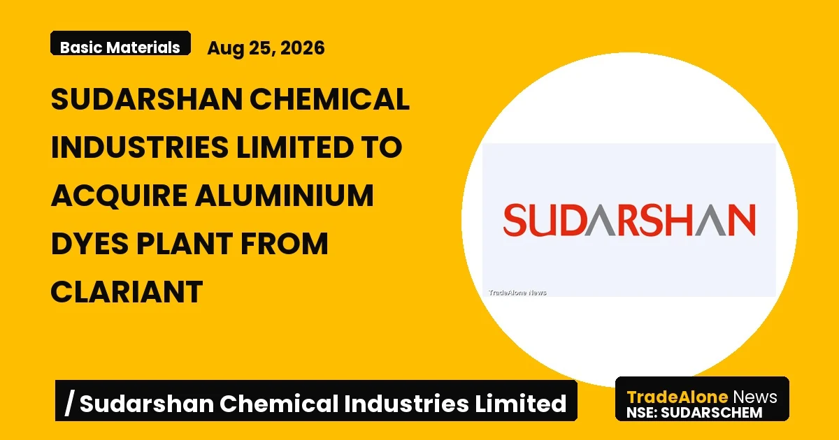 Sudarshan Chemical Industries Limited Sudarschem Acquisition