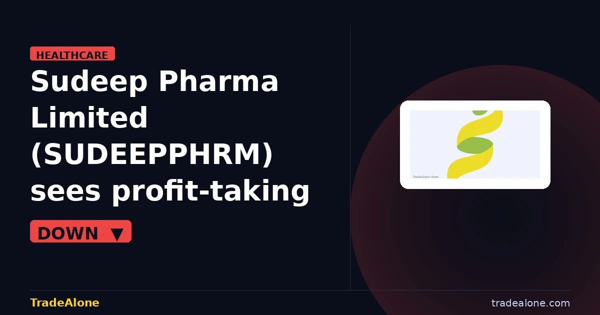 Sudeep Pharma Limited SUDEEPPHRM intraday fall