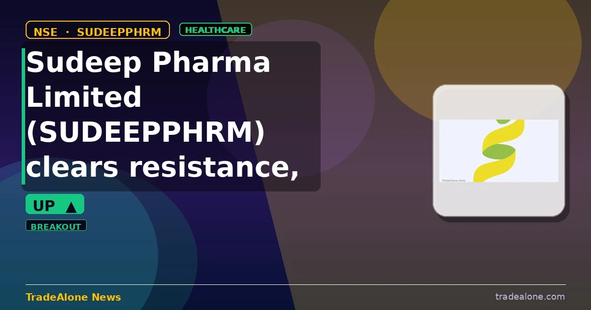 Sudeep Pharma Limited SUDEEPPHRM clears resistance