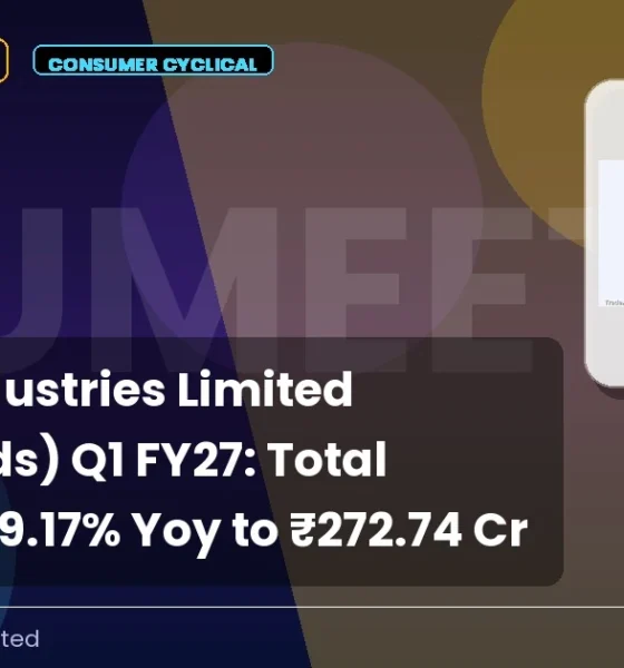 Sumeet Industries Limited Sumeetinds Q1 FY27 Results