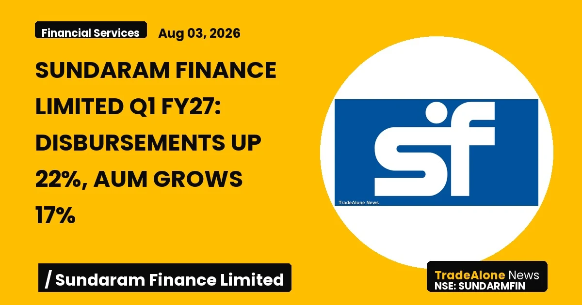 Sundaram Finance Limited Sundarmfin Q1 FY27 Results