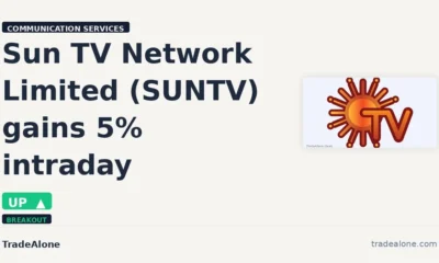 Sun TV Network Limited SUNTV gains 5% intraday