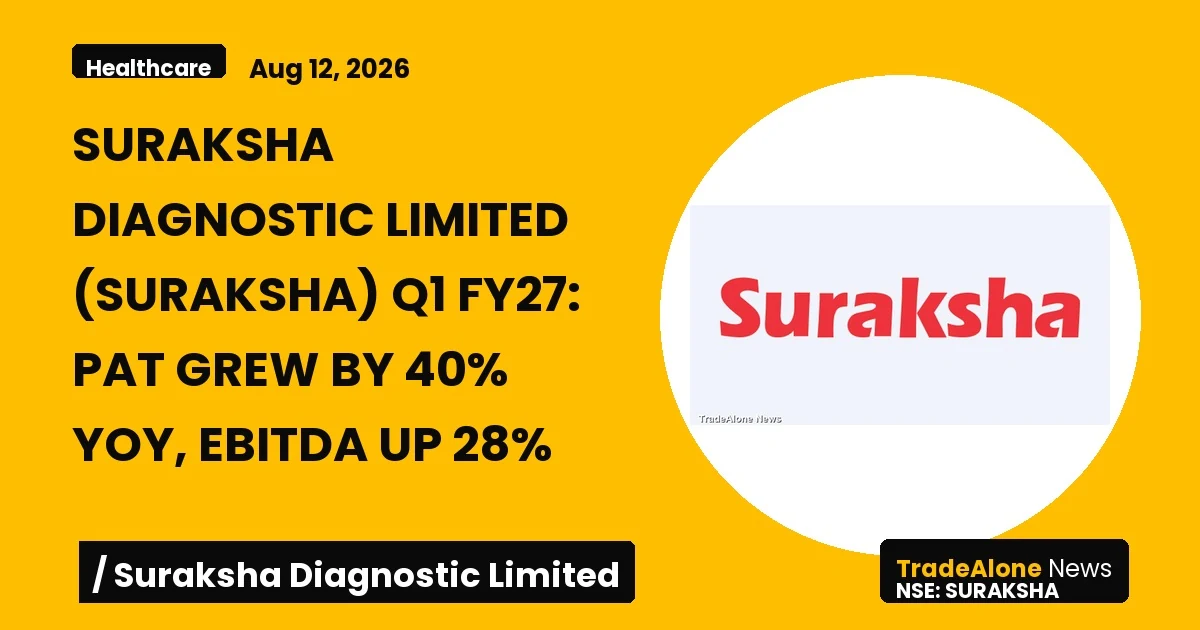 Suraksha Diagnostic Limited Suraksha Q1 FY27 Results