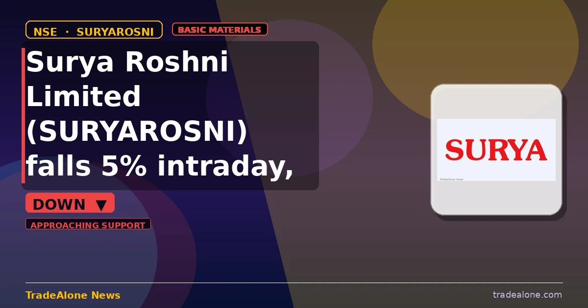 Surya Roshni Limited SURYAROSNI approaching resistance