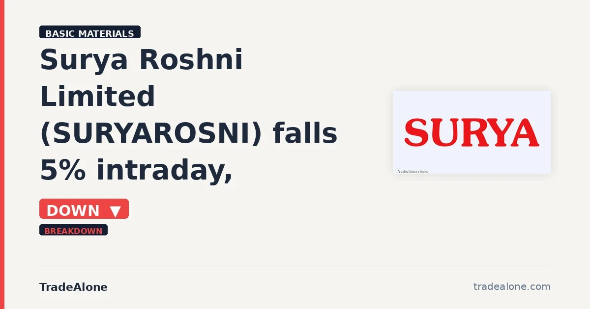 Surya Roshni Limited SURYAROSNI breaks below support