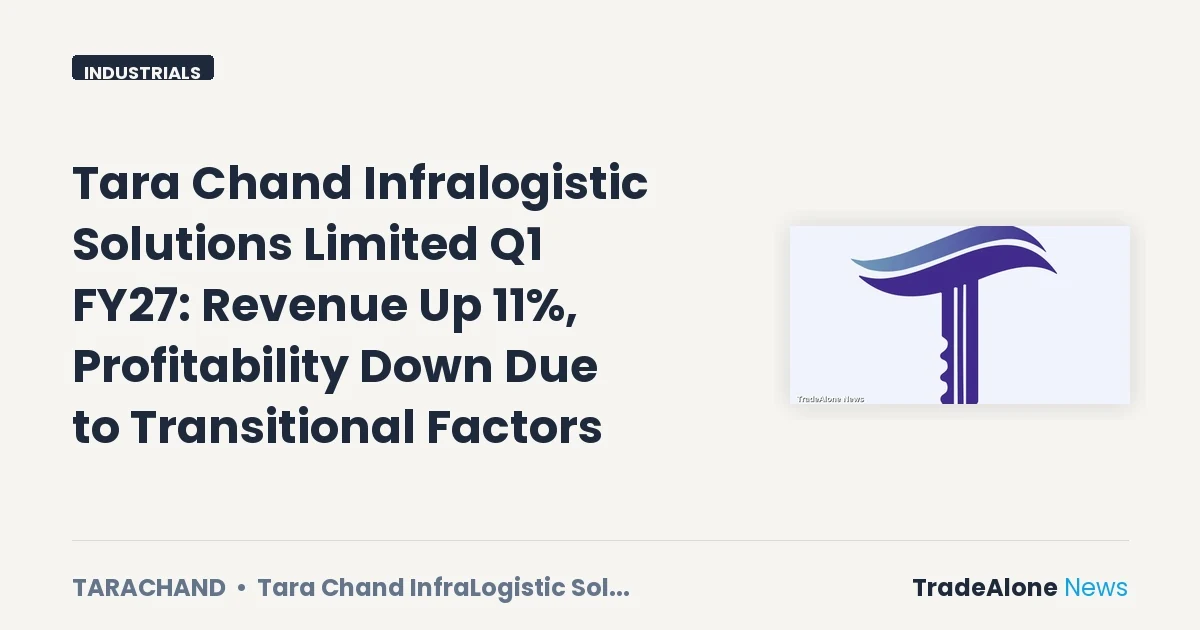 Tara Chand Infralogistic Solutions Limited Tarachand Q1 FY27 Results