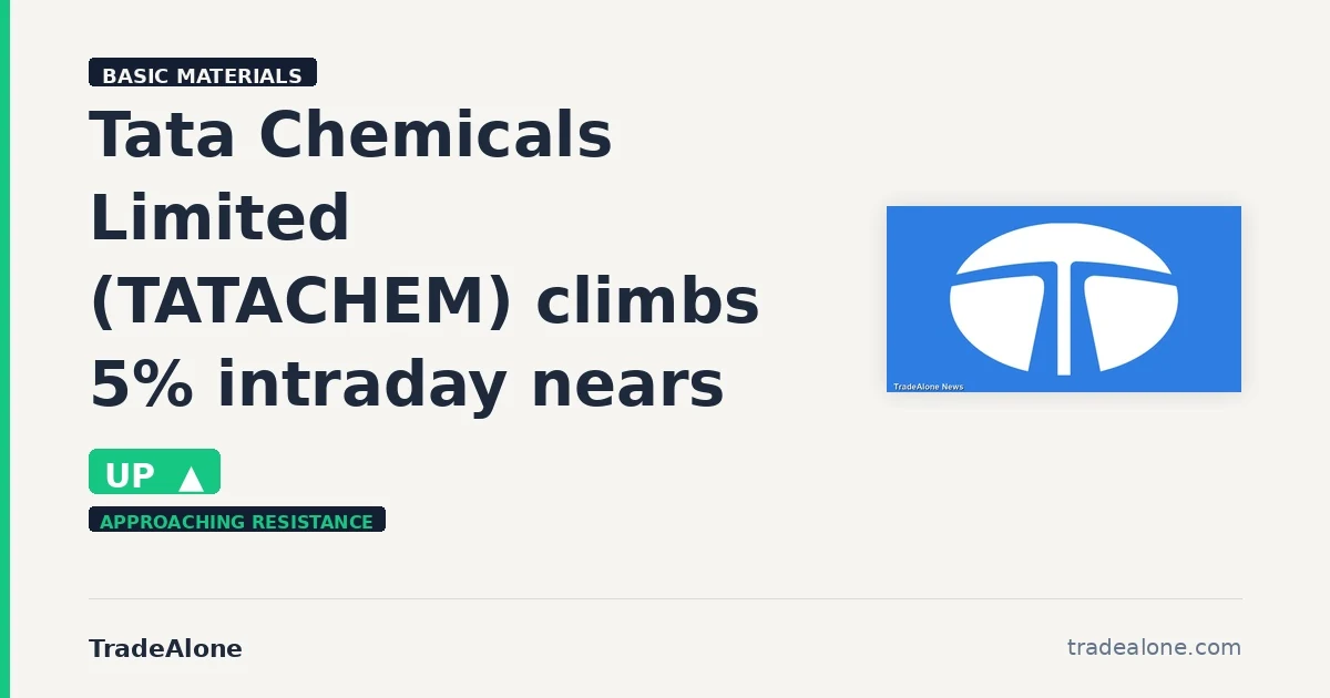 Tata Chemicals Limited TATACHEM 5% climb