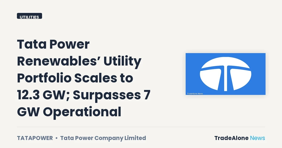 Tata Power Renewables 12.3 GW Operational Capacity