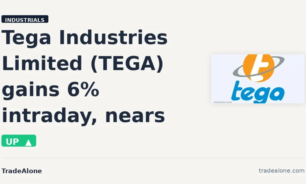 Tega Industries Limited TEGA gains 6% intraday