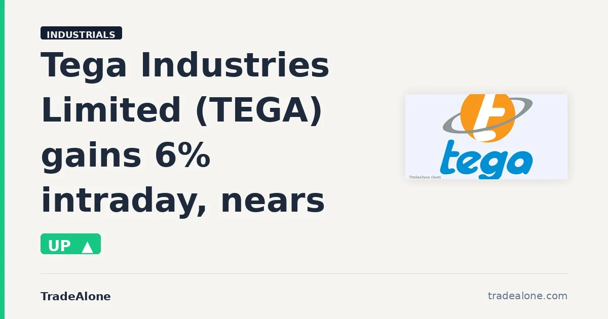 Tega Industries Limited TEGA gains 6% intraday
