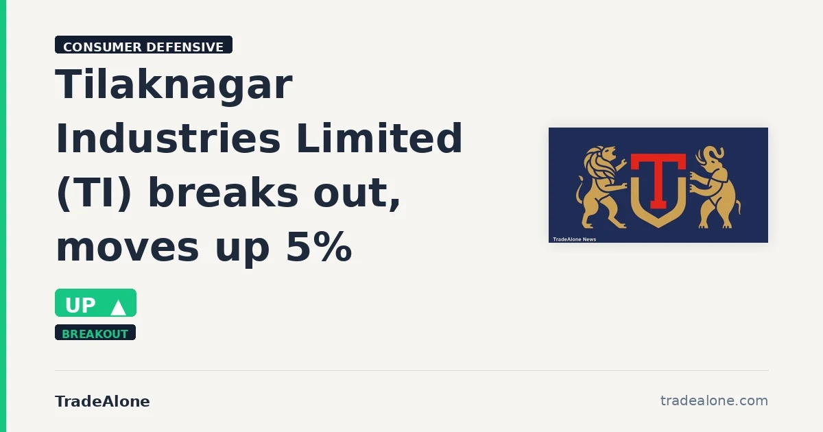 Tilaknagar Industries Limited TI breaks out