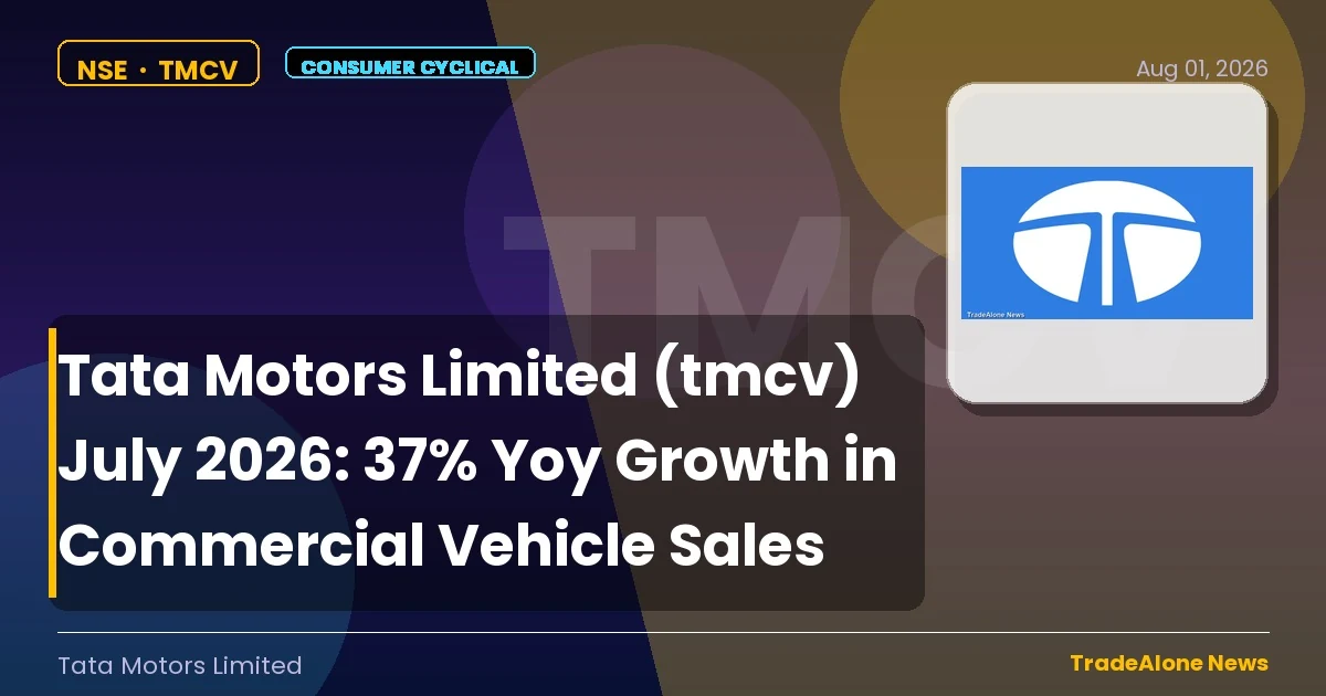 Tata Motors Limited TMCV July 2026 Sales Growth