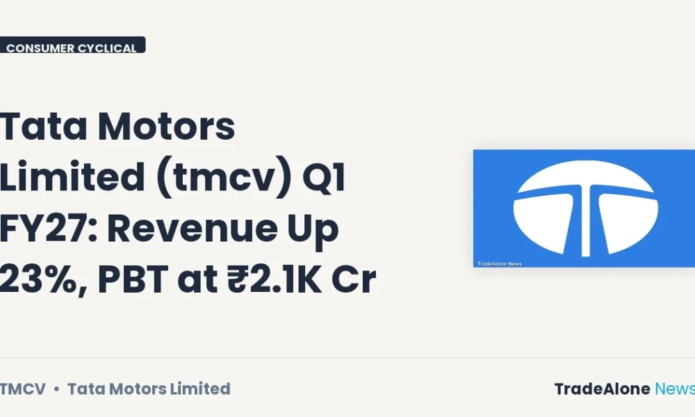Tata Motors Limited TMCV Q1 FY27 Results