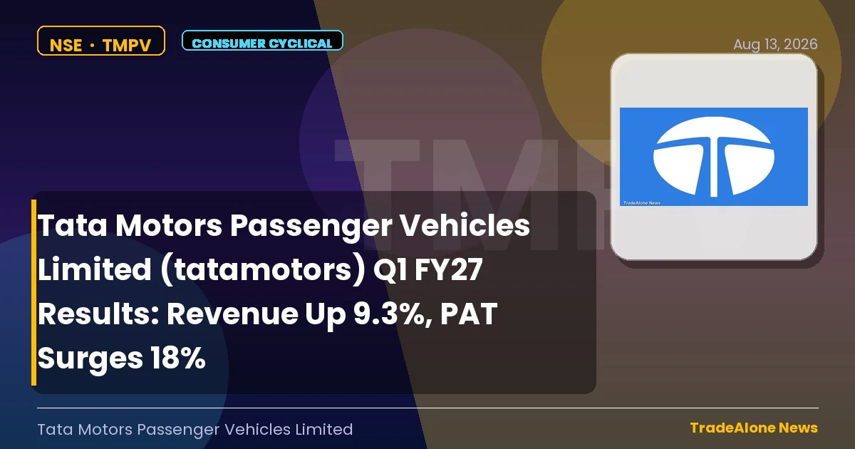 Tata Motors Q1 FY27 Results: Revenue Up 9.3%, PAT Surges 18%