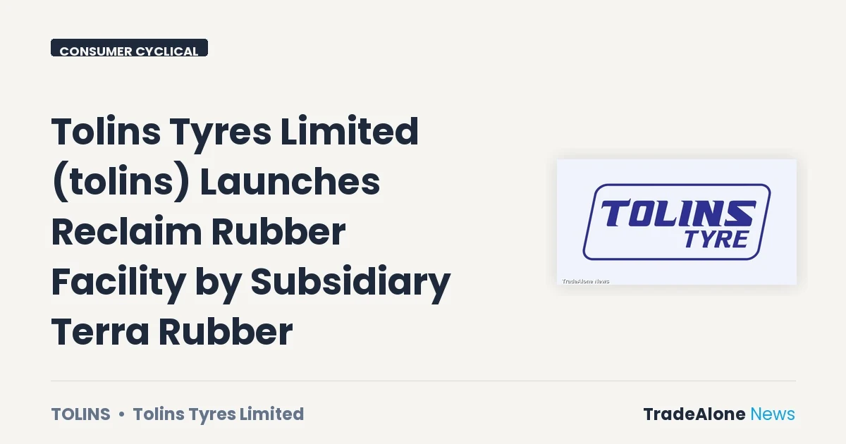 Tolins Tyres Limited Tolins Reclaim Rubber