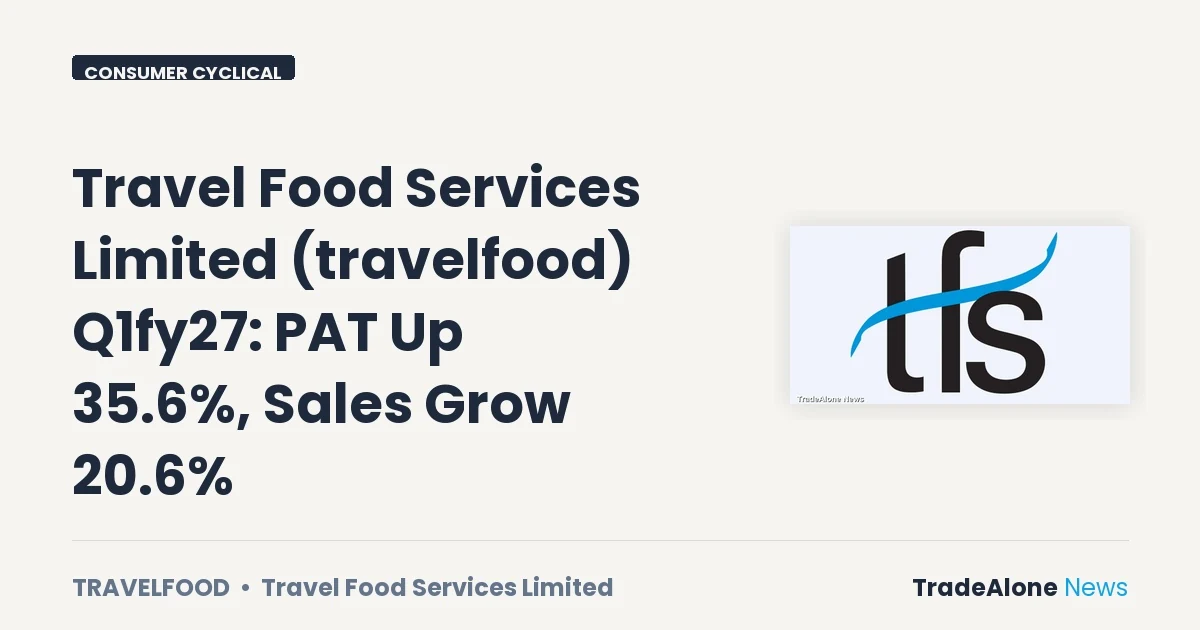 Travel Food Services Limited Travelfood Q1fy27 Results