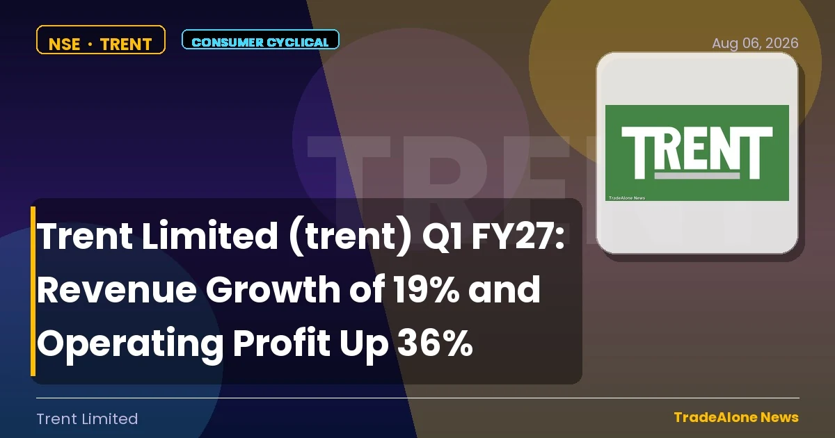 Trent Limited TRENT Q1 FY27 Results: Revenue Growth of 19% and Operating Profit Up 36%