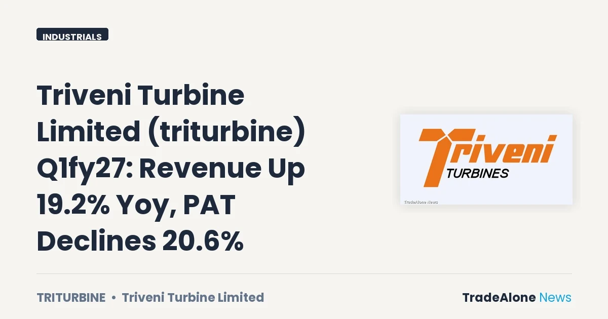 Triveni Turbine Limited Triturbine Q1fy27 Results