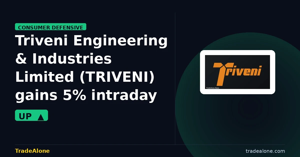Triveni Engineering & Industries Limited TRIVENI gains 5% intraday