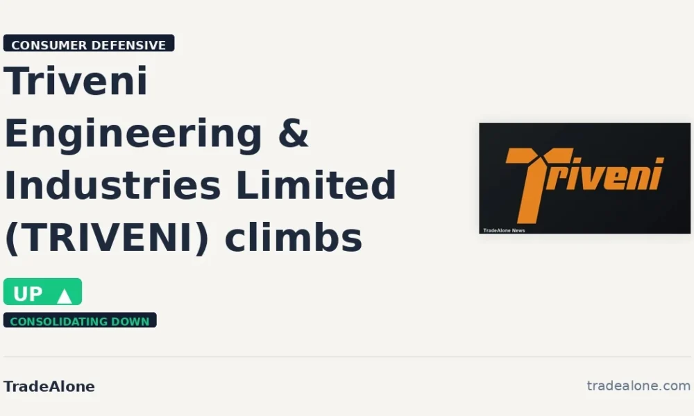 Triveni Engineering & Industries Limited TRIVENI climbs up 5% intraday