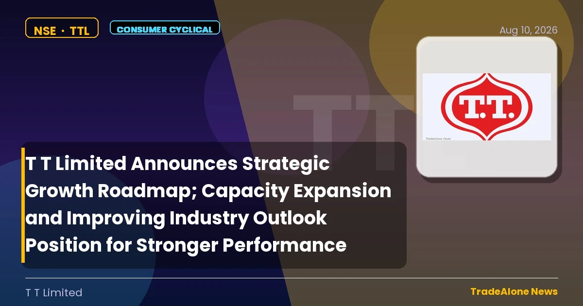 T T Limited TTL Q2 FY26 Capacity Expansion