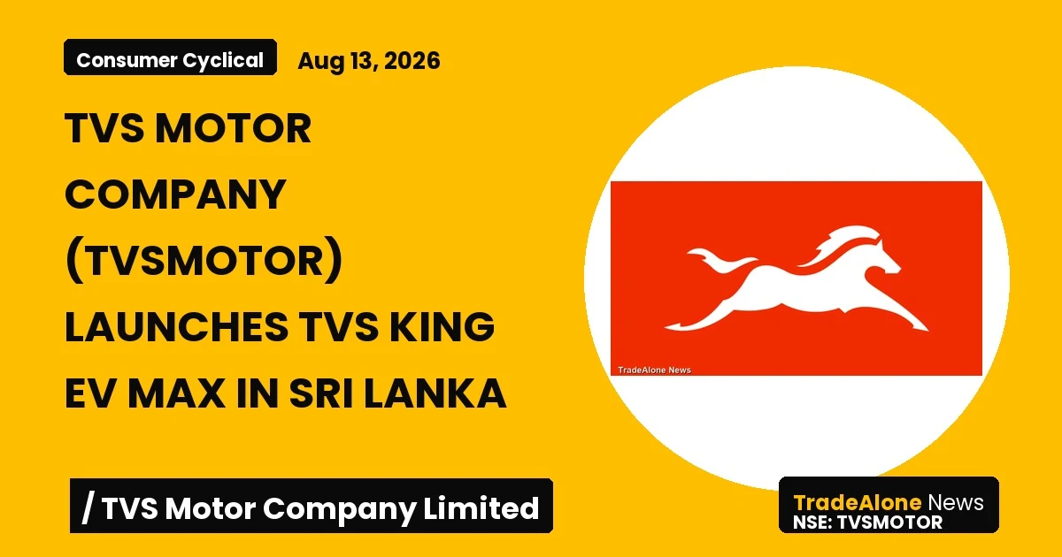 Tvs Motor Company (tvsmotor) Launches TVS King EV MAX in Sri Lanka