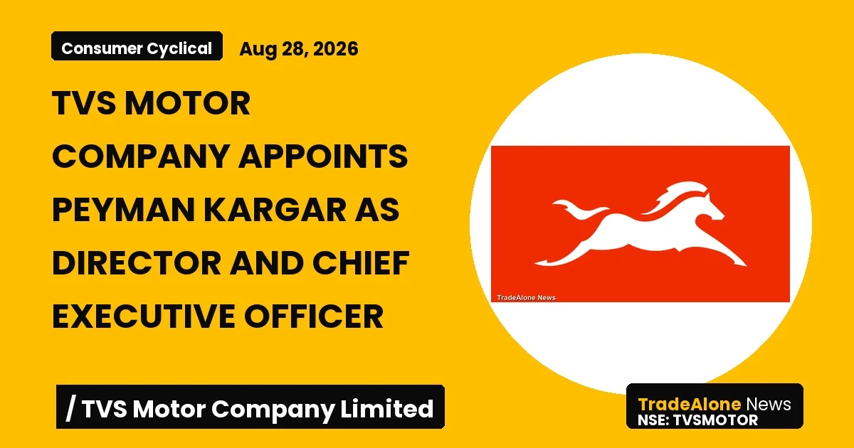 Tvs Motor Company NSE Tvsmotor Leadership Change