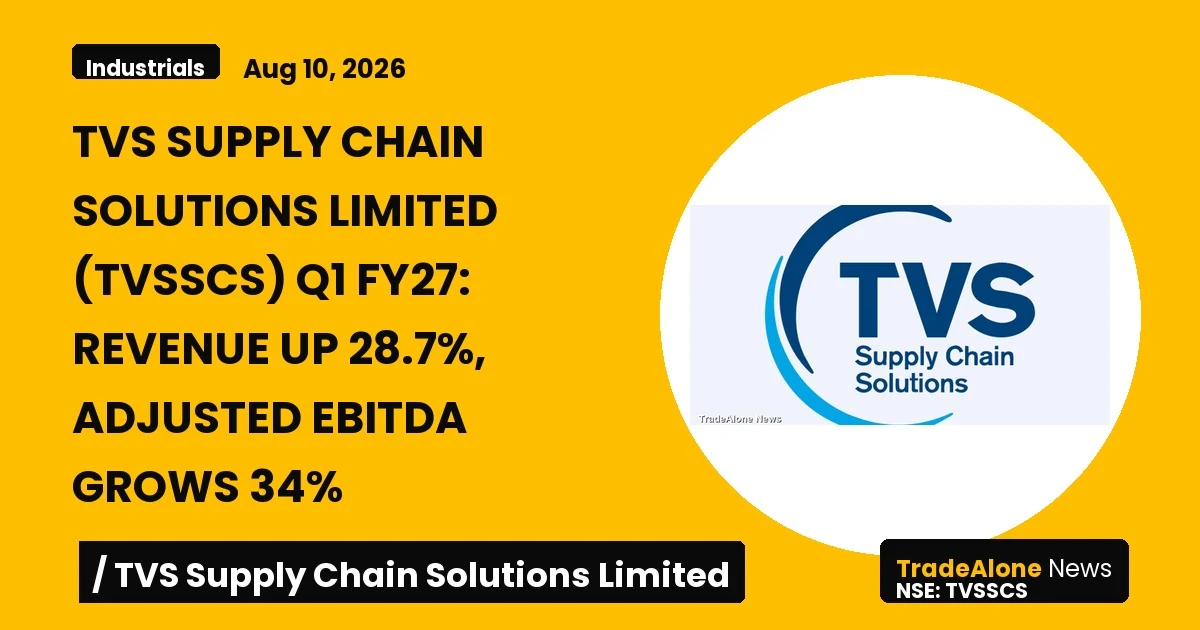 Tvs Supply Chain Solutions Limited Tvsscs Q1 FY27 Results