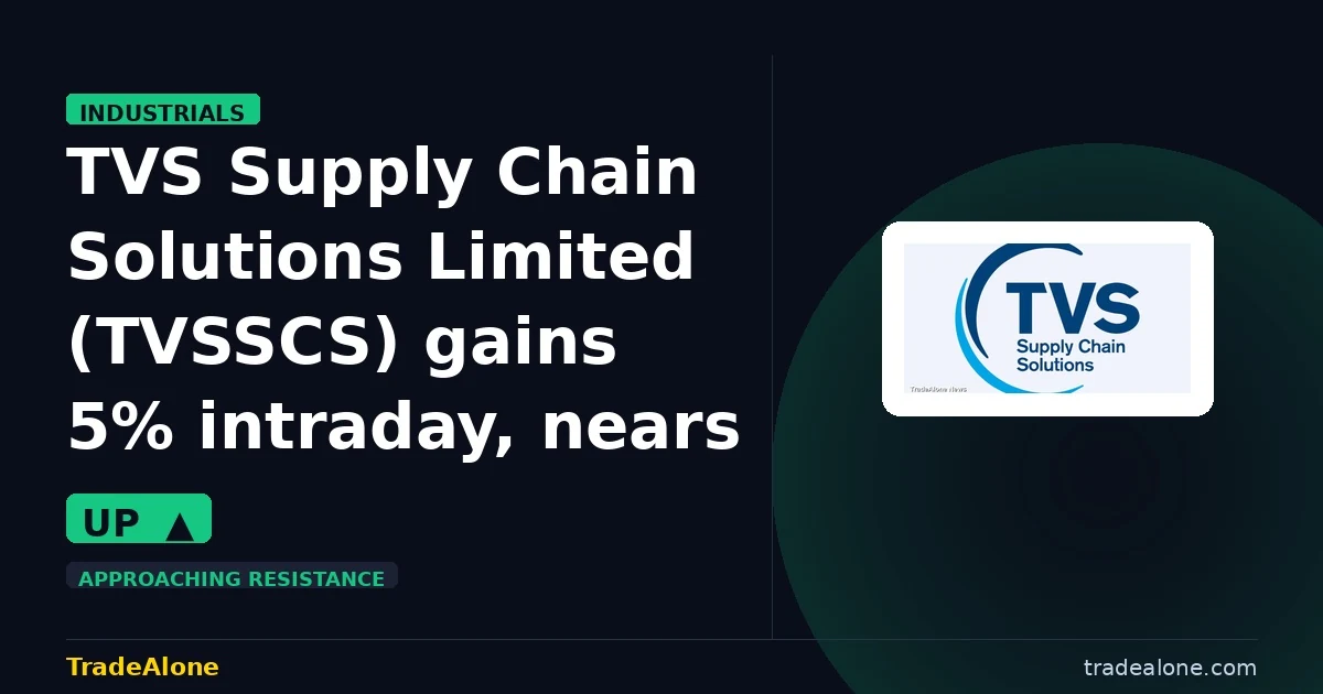 TVS Supply Chain Solutions Limited TVSSCS gains 5% intraday