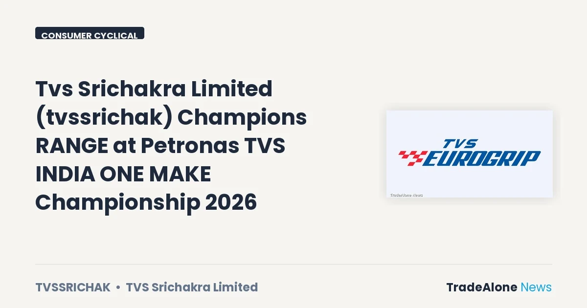 Tvs Srichakra Limited Tvssrichak 2026 Championship