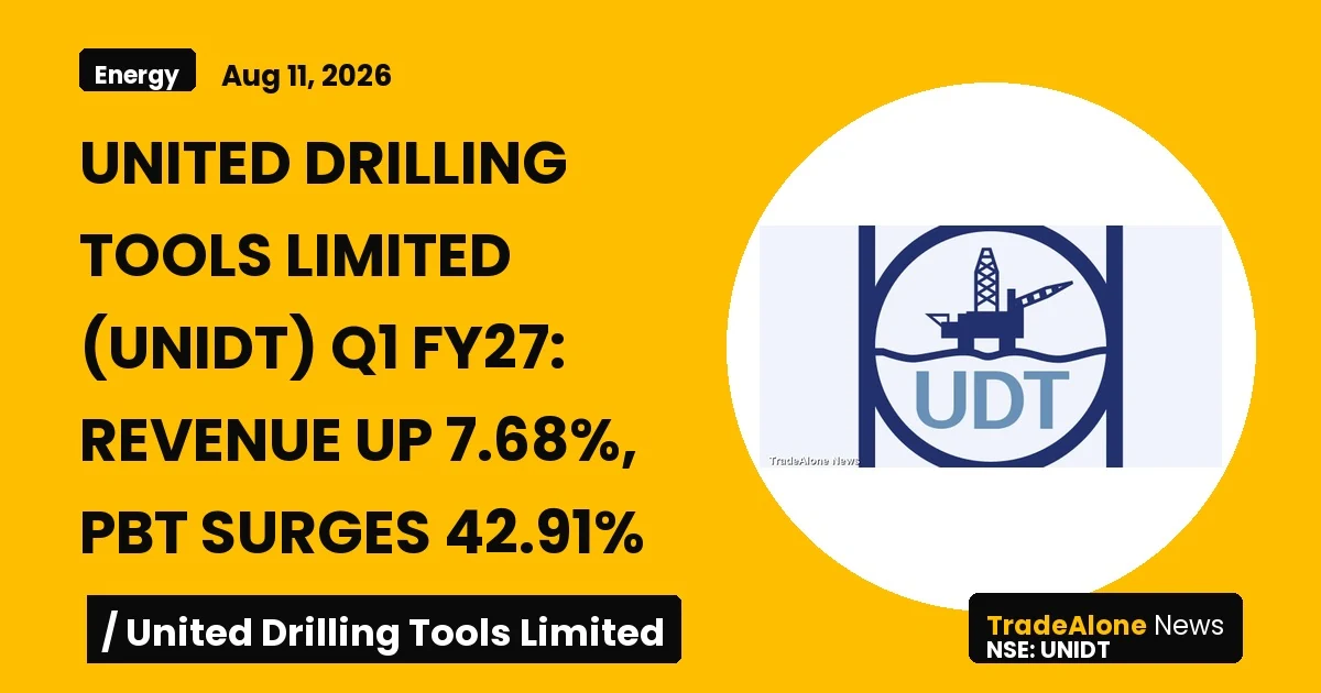 United Drilling Tools Limited UNIDT Q1 FY27 Results