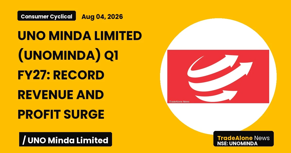Uno Minda Limited Unominda Q1 FY27 Results