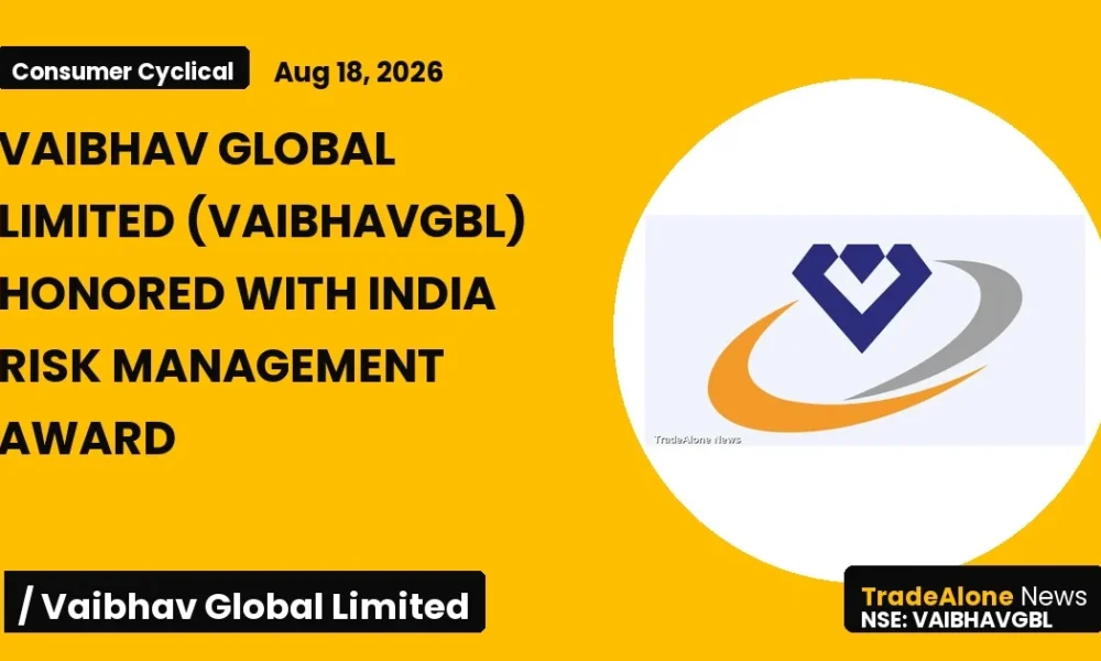 Vaibhav Global Limited Vaibhavgbl India Risk Management Award