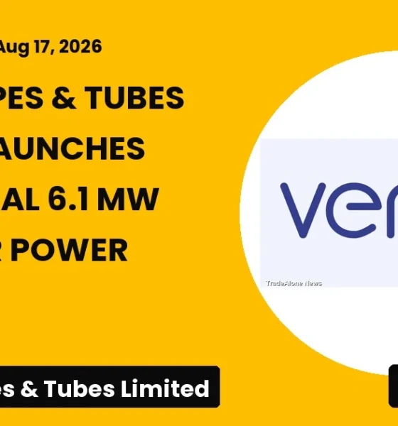 Venus Pipes & Tubes Limited Venuspipes Additional 6.1 MW Solar Power Unit
