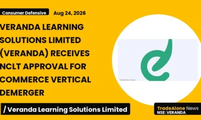 Veranda Learning Solutions Limited Veranda Approval Commerce Demerger