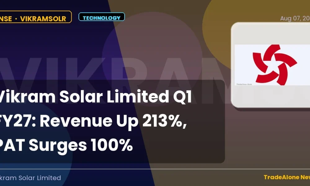 Vikram Solar Limited Vikramsolr Q1 FY27 Results
