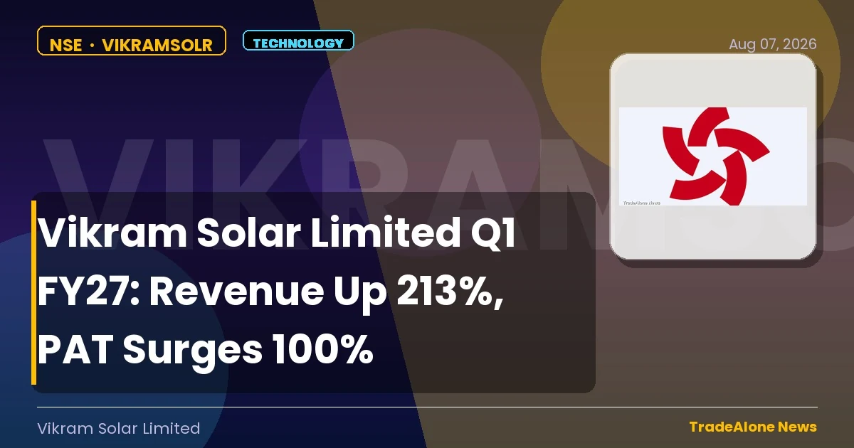 Vikram Solar Limited Vikramsolr Q1 FY27 Results