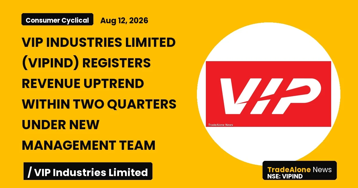 Vip Industries Limited Vipind Q1 FY27 Results
