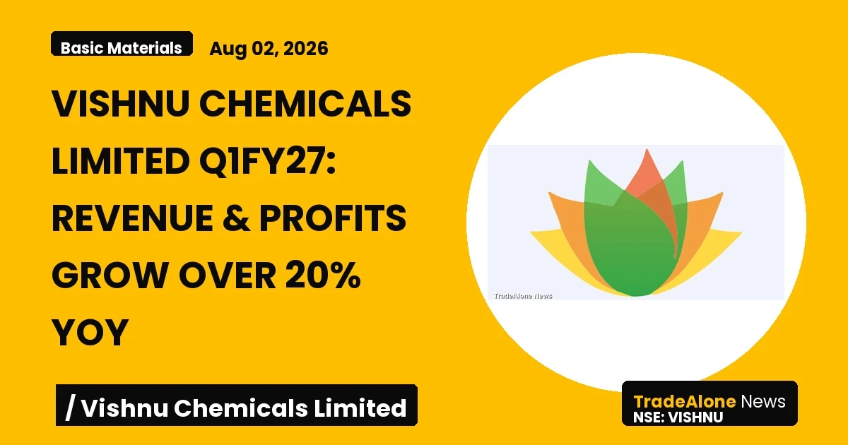 Vishnu Chemicals Limited Q1fy27 Earnings